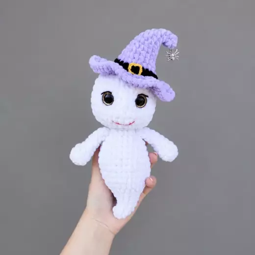 Плюшевое приведение крючком амигуруми