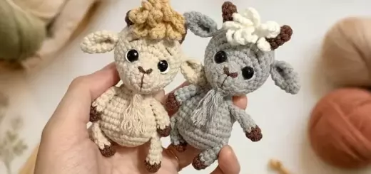 Маленький козлик амигуруми